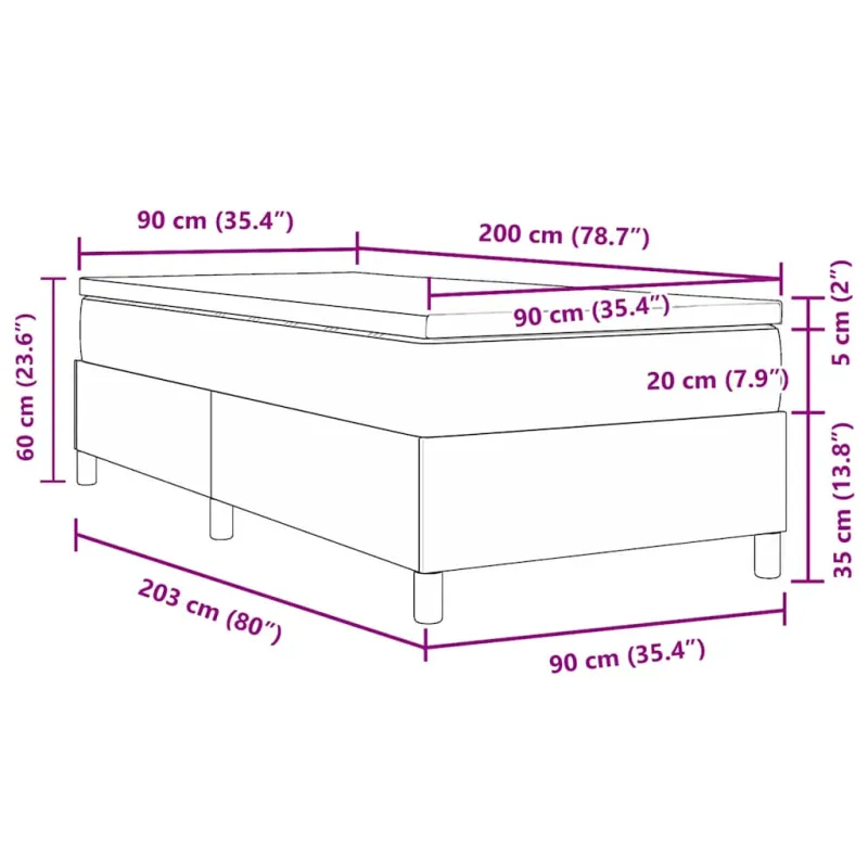 Kiemas lova Mėlyna ir balta 90 x 200 cm Kordūrinis audinys