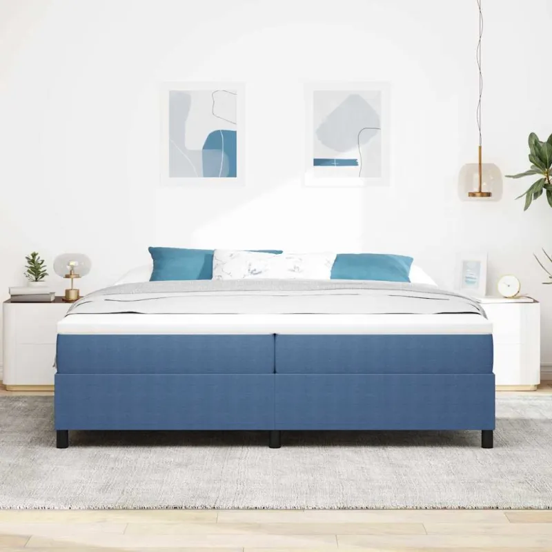Kiemas lova Mėlyna ir balta 200 x 200 cm Kordūrinis audinys