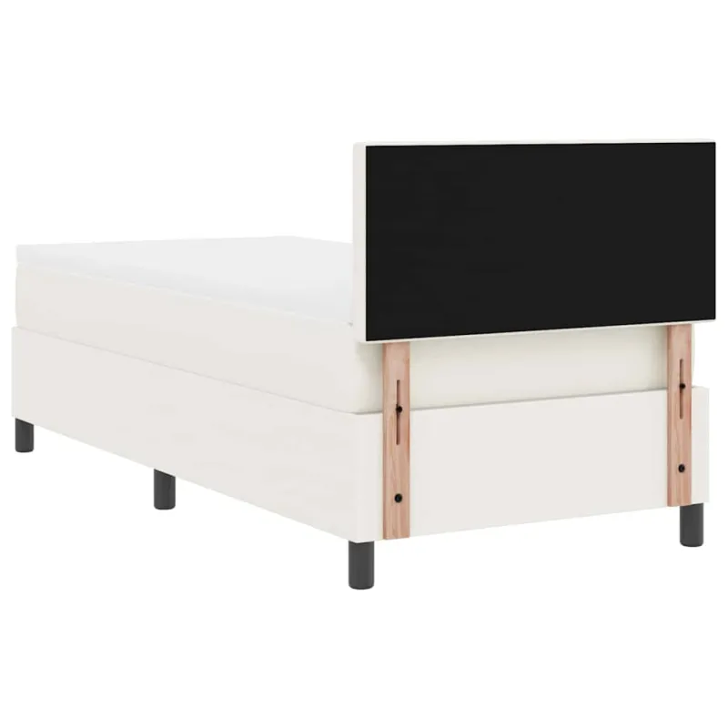 LED Čiužinio Lova su galvūgalio Kremas ir balta 100 x 200 cm
