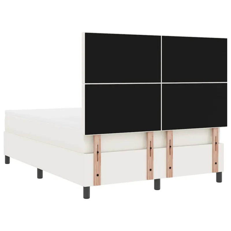 LED Čiužinio Lova su galvūgalio Kremas ir balta 140 x 190 cm