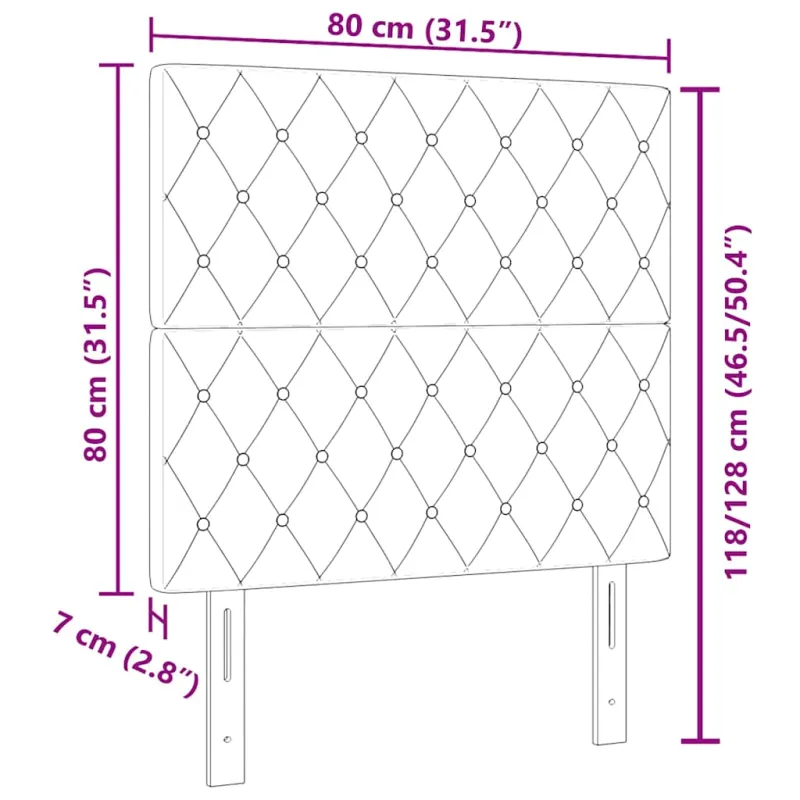 Galvūgalis Tamsiai pilka 80 cm Aksomas