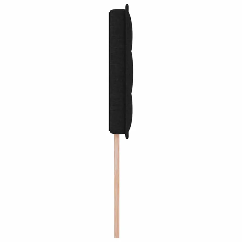 LED galvūgalis su LED juostelėmis Juodas 80 cm audinys