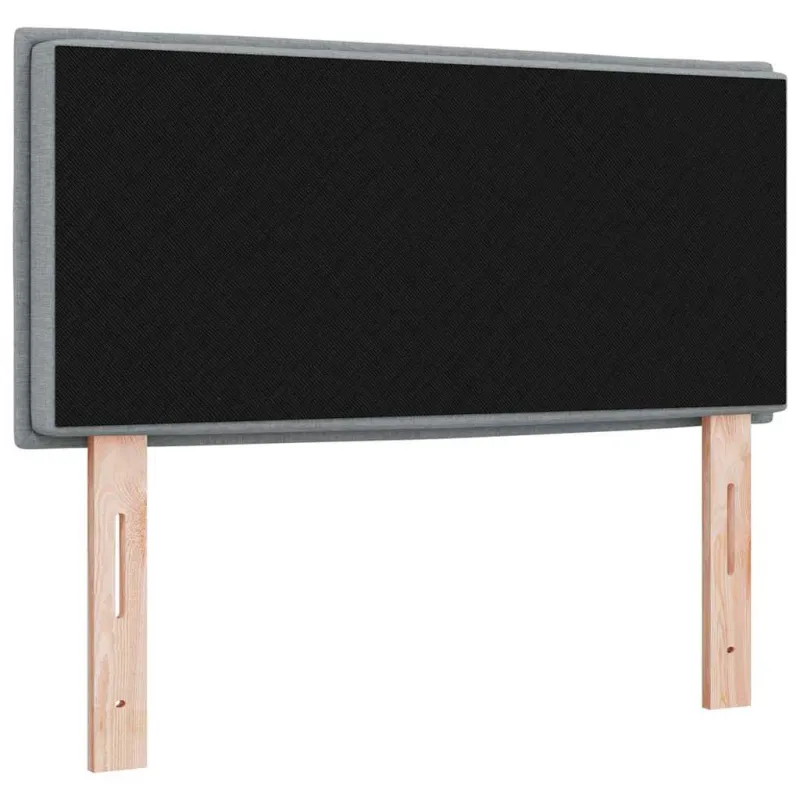 LED galvūgalis su LED juostelėmis Šviesiai pilka 90 cm audinys