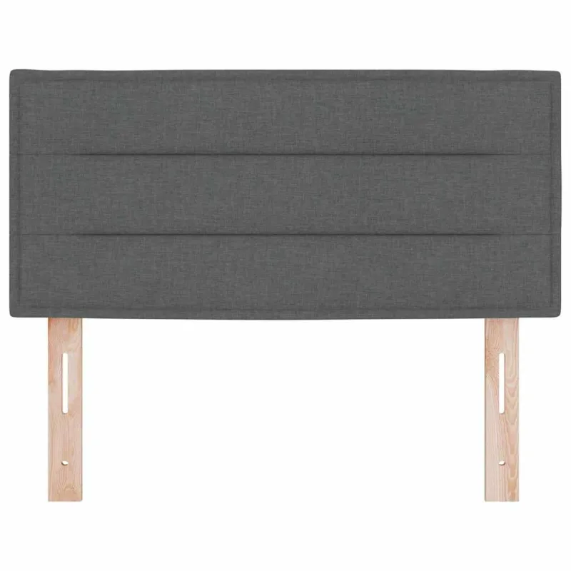 LED galvūgalis su LED juostelėmis Tamsiai pilka 90 cm audinys