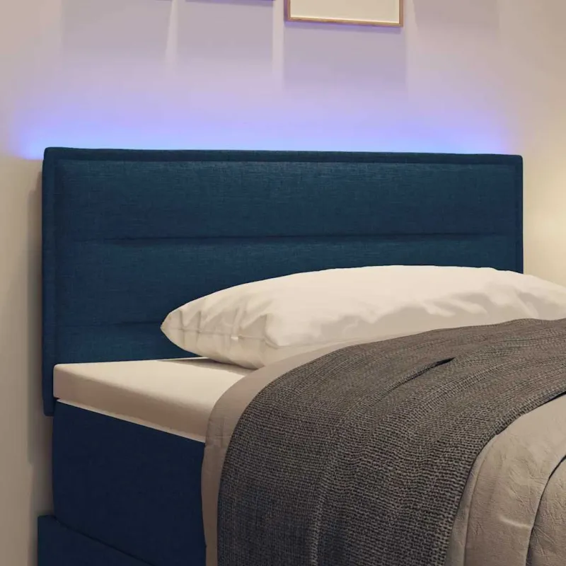 LED galvūgalis su LED juostelėmis Mėlyna 90 cm audinys