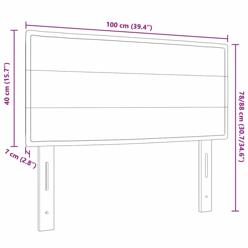 LED galvūgalis su LED juostelėmis Kreminė 100 cm audinys