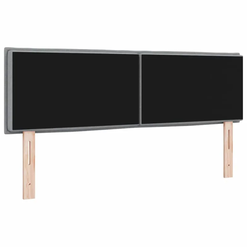 LED galvūgalis su LED juostelėmis Šviesiai pilka 144 cm audinys