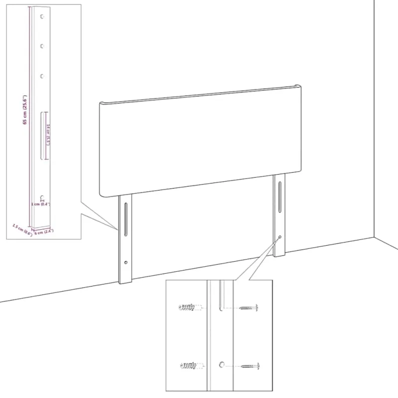 LED galvūgalis su LED juostelėmis Taupe 144 cm audinys
