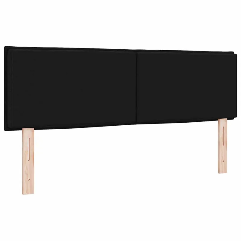 LED galvūgalis su LED juostelėmis Juodas 160 cm audinys
