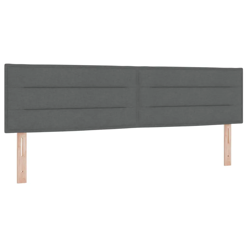 LED galvūgalis su LED juostelėmis Tamsiai pilka 180 cm audinys