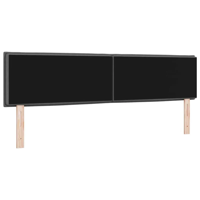 LED galvūgalis su LED juostelėmis Tamsiai pilka 180 cm audinys