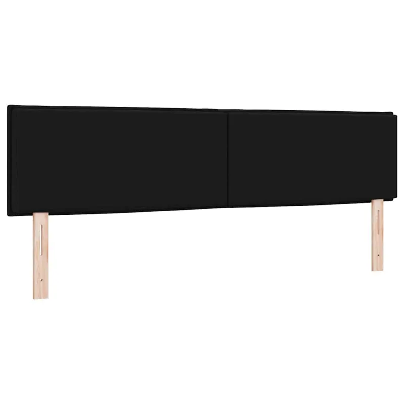 LED galvūgalis su LED juostelėmis Juodas 180 cm audinys