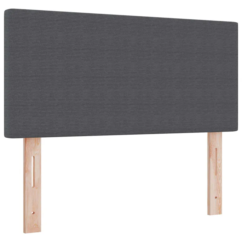 LED galvūgalis Tamsiai pilka 80 cm Kordūrinis audinys