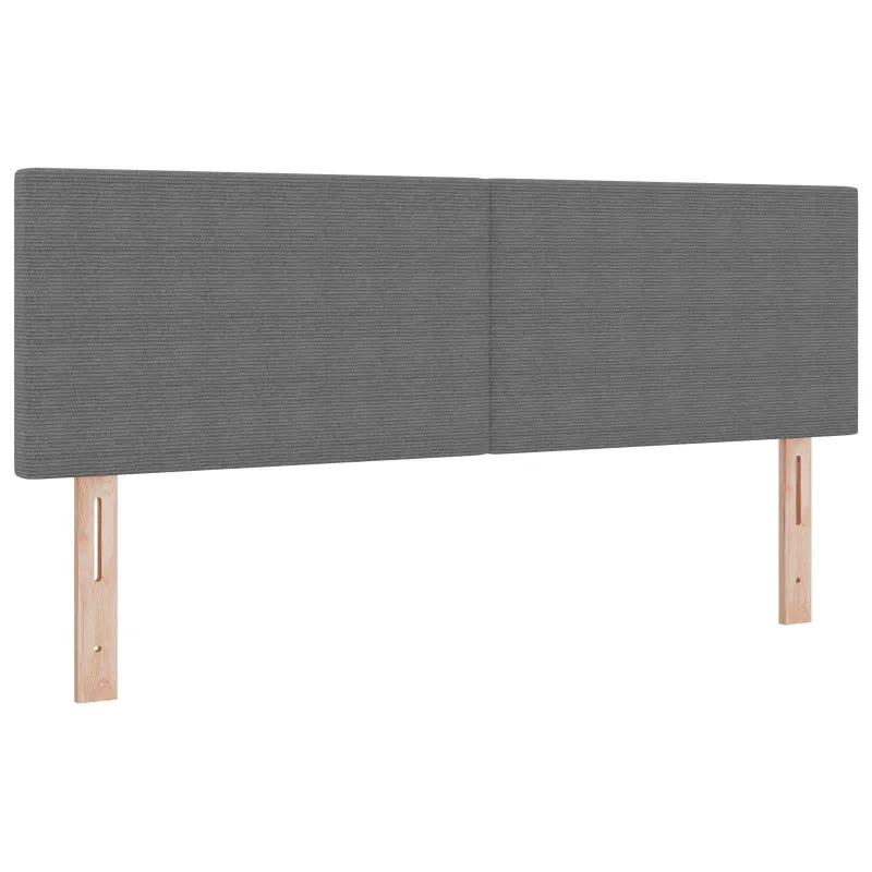 LED galvūgalis Šviesiai pilka 144 cm Kordūrinis audinys