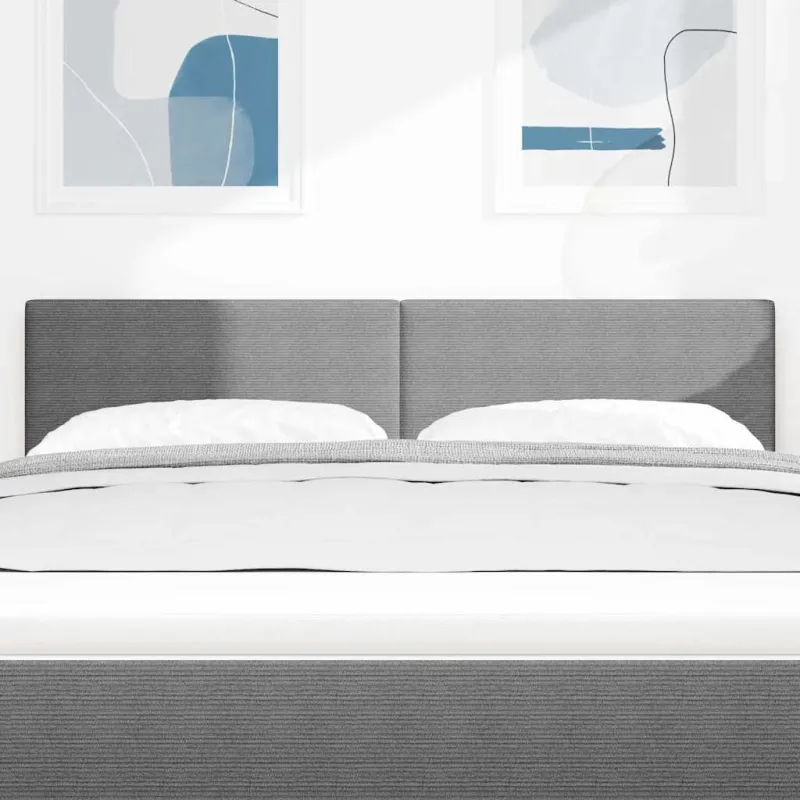 LED galvūgalis Šviesiai pilka 144 cm Kordūrinis audinys