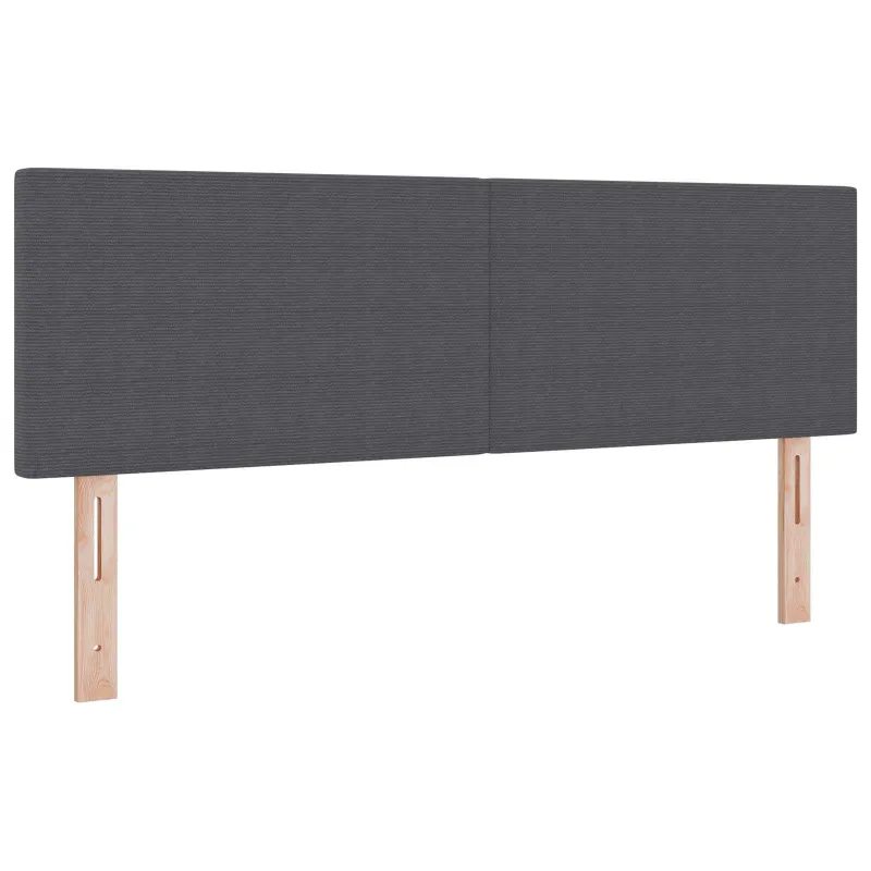 LED galvūgalis Tamsiai pilka 160 cm Kordūrinis audinys