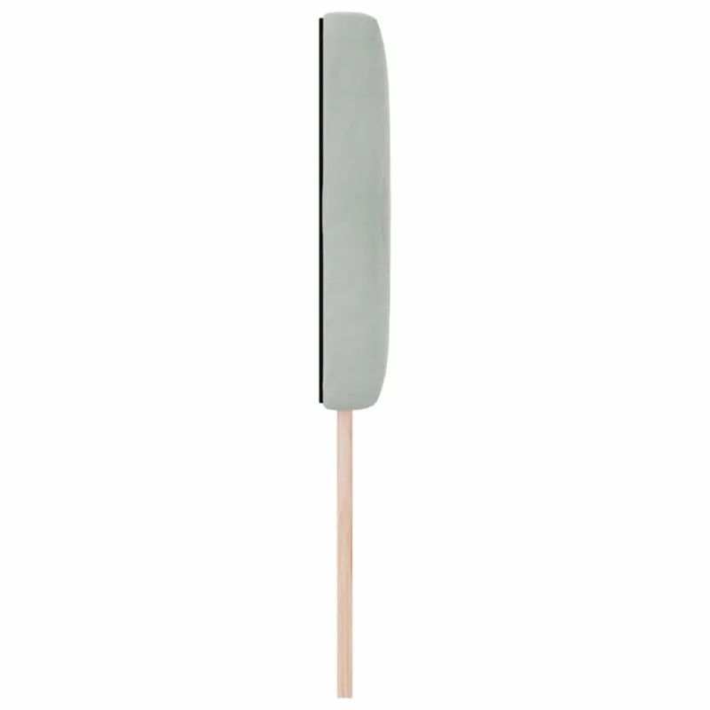 LED galvūgalis su LED juostelėmis Šviesiai pilka 80 cm Aksomas