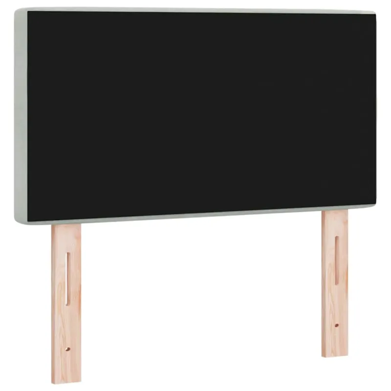 LED galvūgalis su LED juostelėmis Šviesiai pilka 80 cm Aksomas