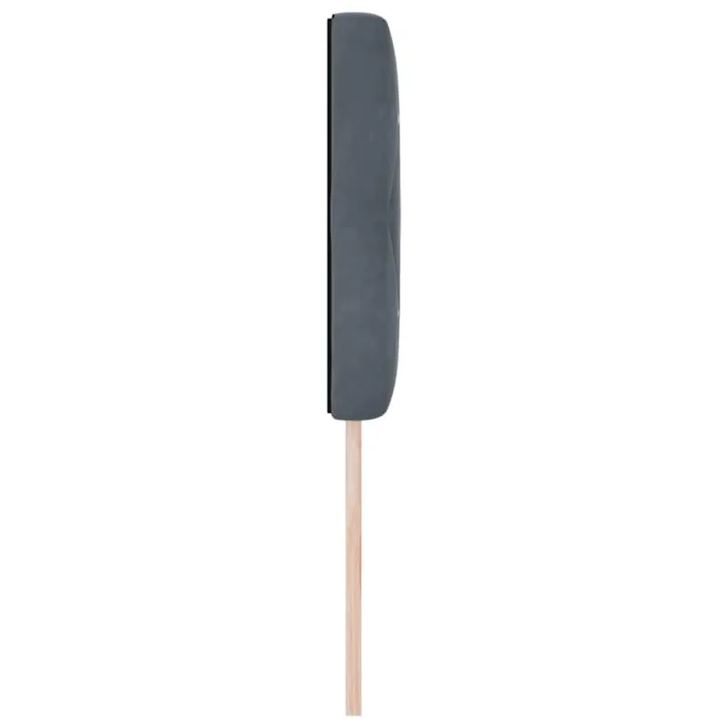 LED galvūgalis su LED juostelėmis Tamsiai pilka 80 cm Aksomas