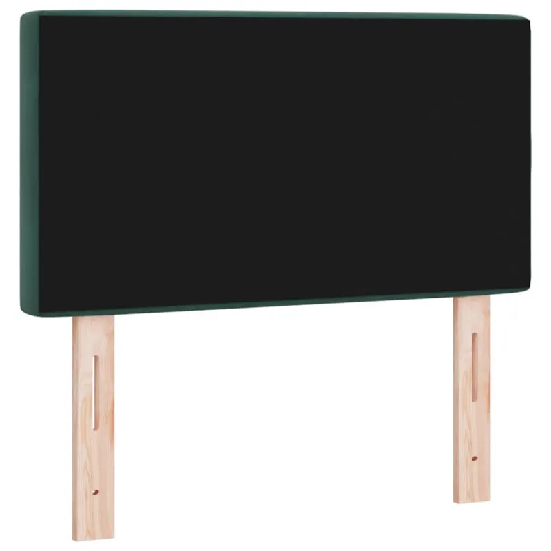 LED galvūgalis su LED juostelėmis Tamsiai žalia 80 cm Aksomas