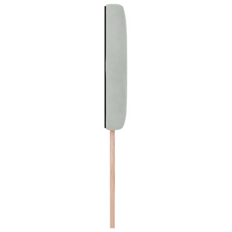 LED galvūgalis su LED juostelėmis Šviesiai pilka 90 cm Aksomas