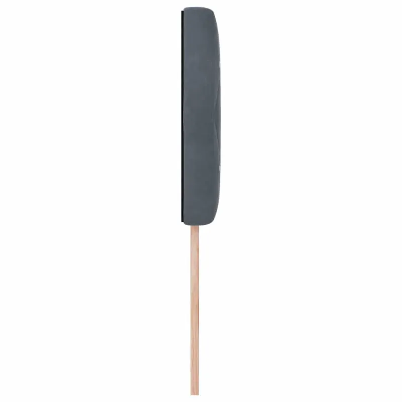 LED galvūgalis su LED juostelėmis Tamsiai pilka 90 cm Aksomas