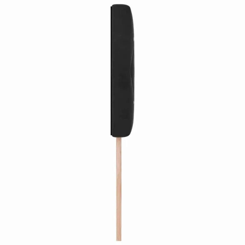 LED galvūgalis su LED juostelėmis Juodas 90 cm Aksomas