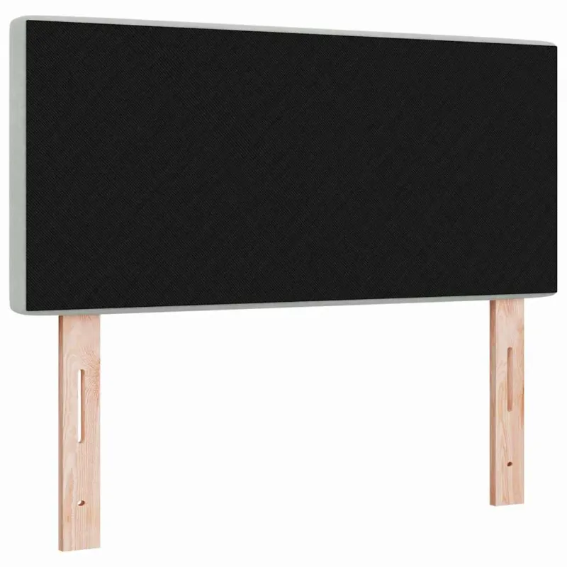 LED galvūgalis su LED juostelėmis Šviesiai pilka 100 cm Aksomas