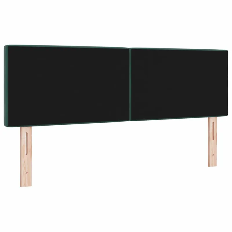 LED galvūgalis su LED juostelėmis Tamsiai žalia 144 cm Aksomas