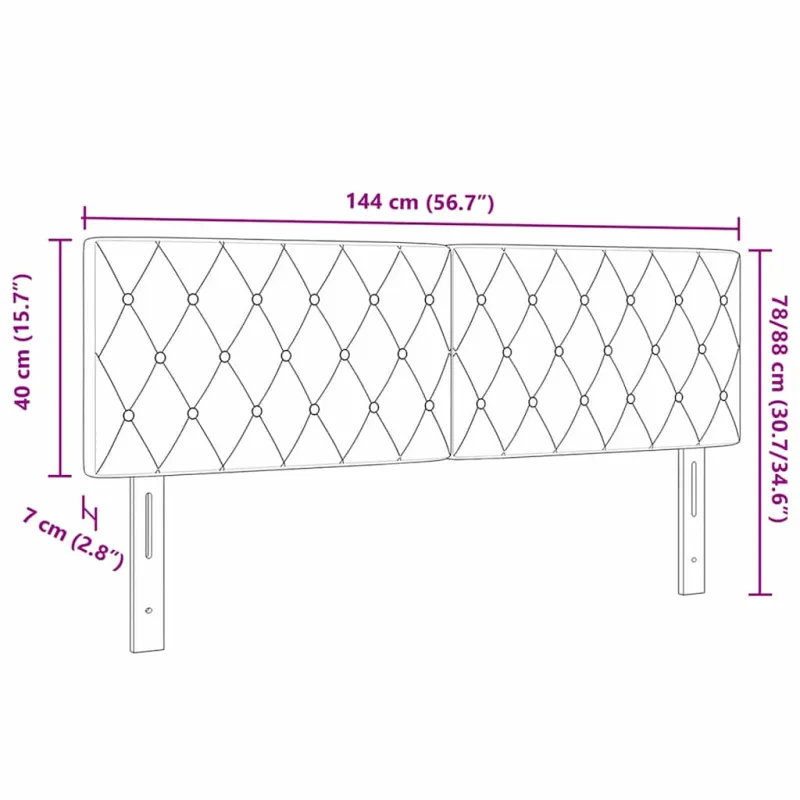 LED galvūgalis su LED juostelėmis Tamsiai žalia 144 cm Aksomas