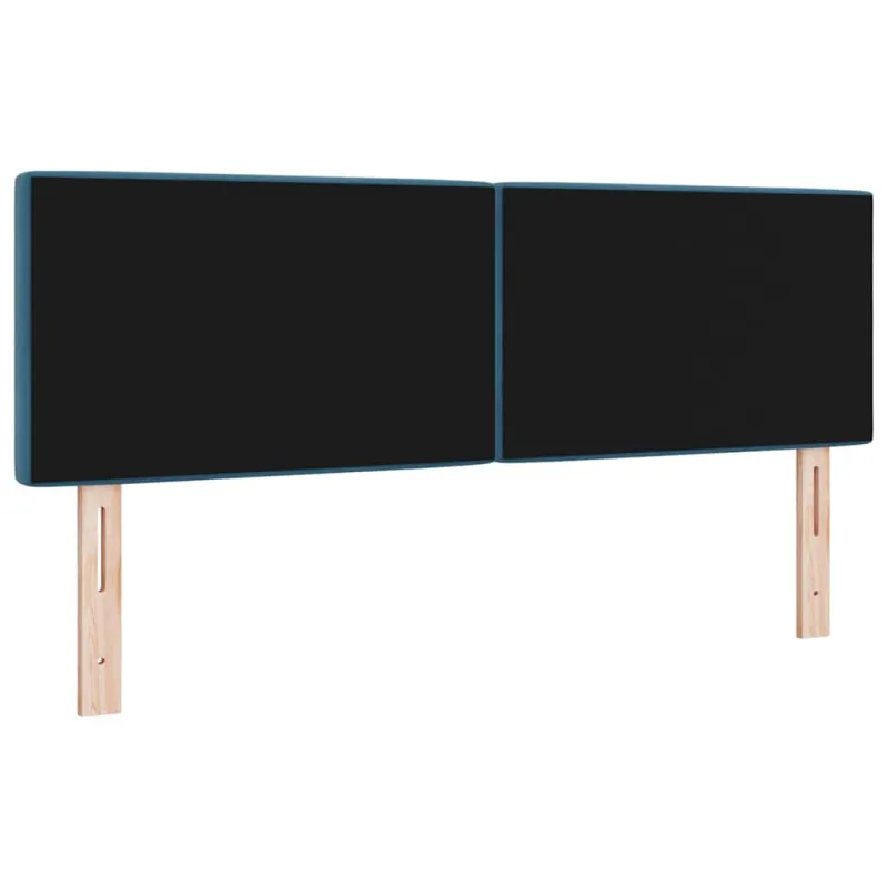 LED galvūgalis su LED juostelėmis Tamsiai mėlyna 144 cm Aksomas