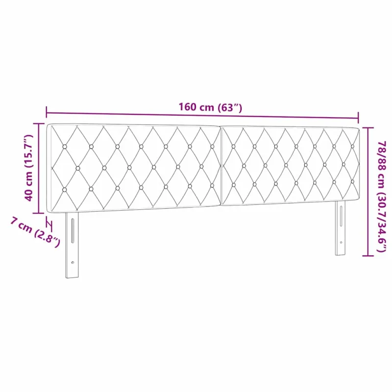 LED galvūgalis su LED juostelėmis Tamsiai pilka 160 cm Aksomas