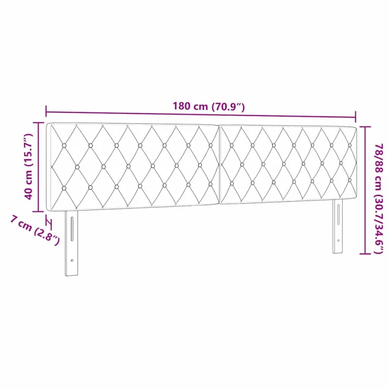 LED galvūgalis su LED juostelėmis Tamsiai pilka 180 cm Aksomas