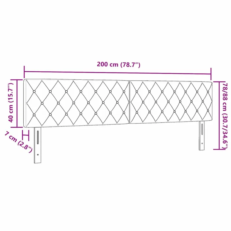 LED galvūgalis su LED juostelėmis Tamsiai žalia 200 cm Aksomas