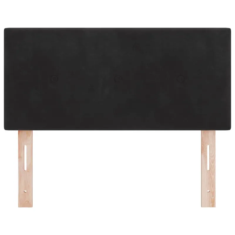 LED galvūgalis su LED juostelėmis Juodas 100 cm Aksomas