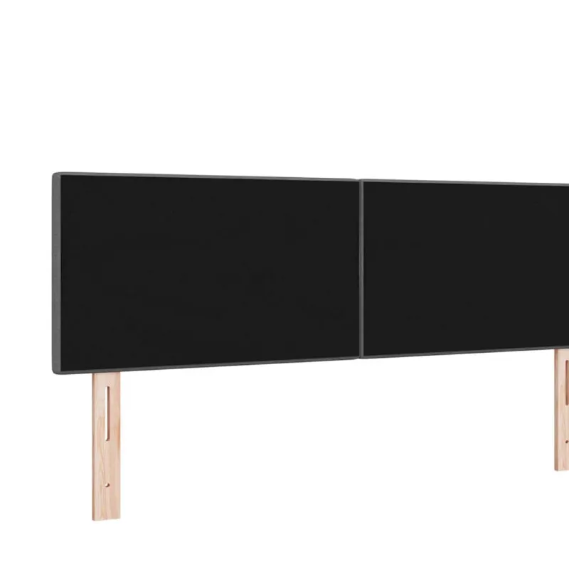 LED galvūgalis su LED juostelėmis Tamsiai pilka 144 cm audinys