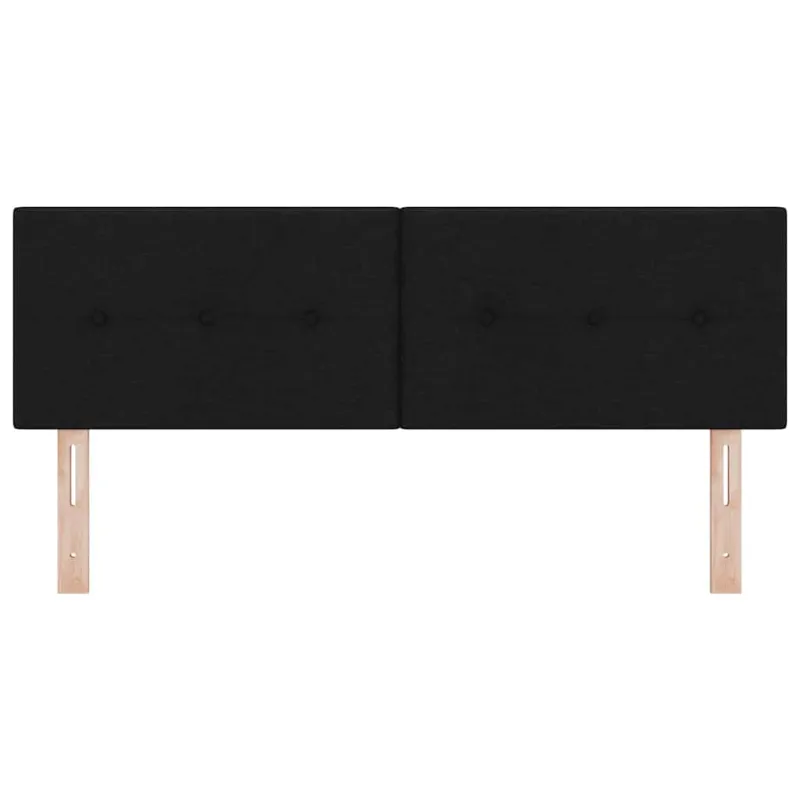LED galvūgalis su LED juostelėmis Juodas 160 cm audinys