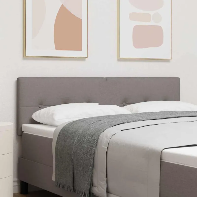 LED galvūgalis su LED juostelėmis Taupe 160 cm audinys