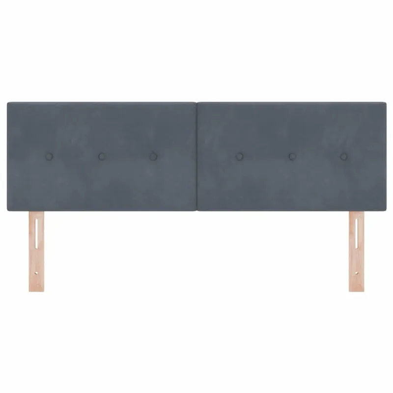LED galvūgalis su LED juostelėmis Pilka 160 cm Aksomas
