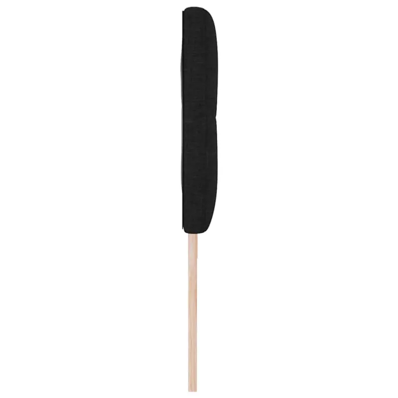 LED galvūgalis su LED juostelėmis Juodas 180 cm audinys