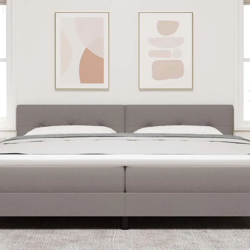 LED galvūgalis su LED juostelėmis Taupe 200 cm audinys