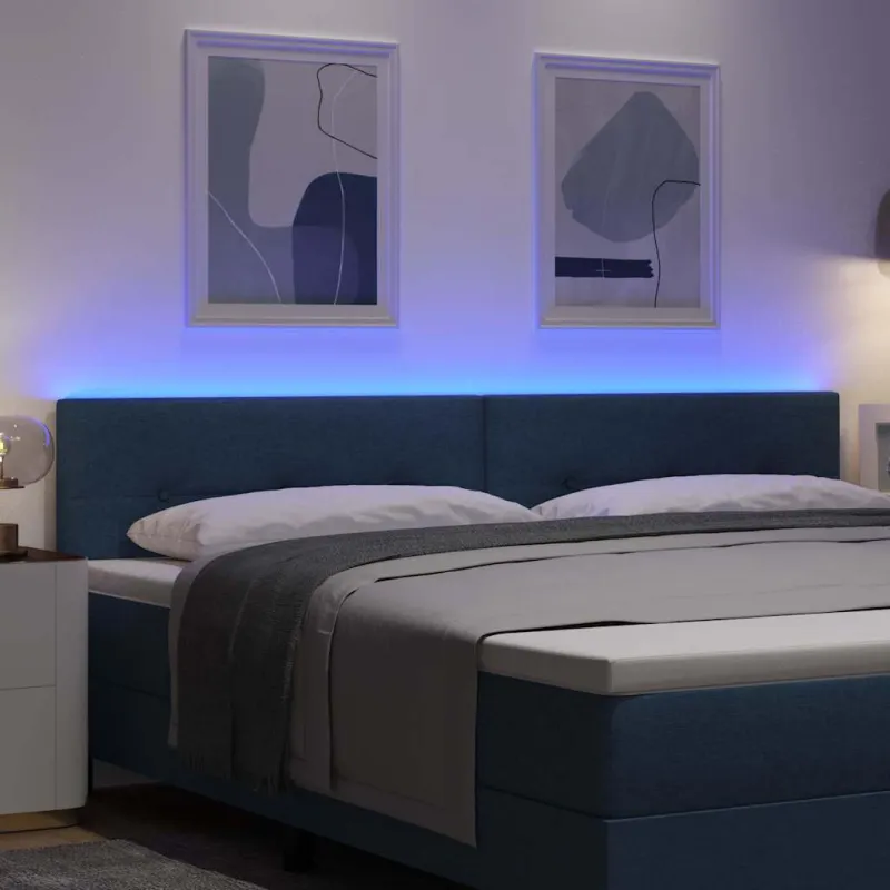 LED galvūgalis su LED juostelėmis Mėlyna 200 cm audinys