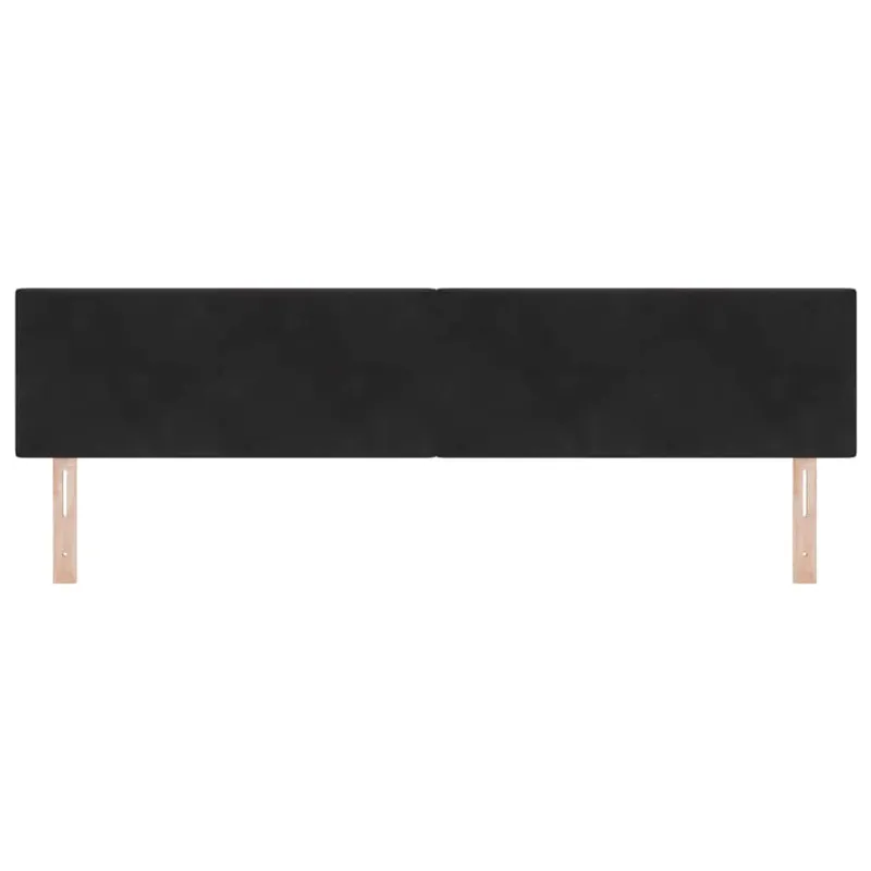 LED galvūgalis su LED juostelėmis Juodas 200 cm Aksomas