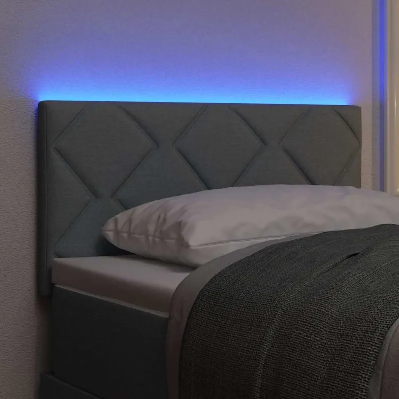 LED galvūgalis Šviesiai pilka 80 cm audinys