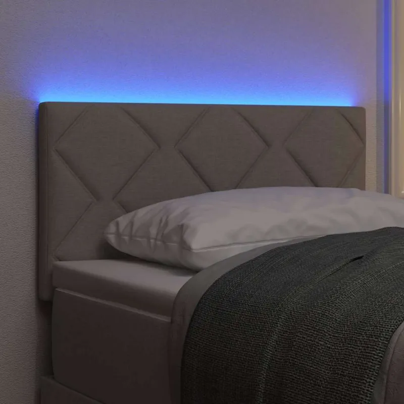 LED galvūgalis Taupe 80 cm audinys
