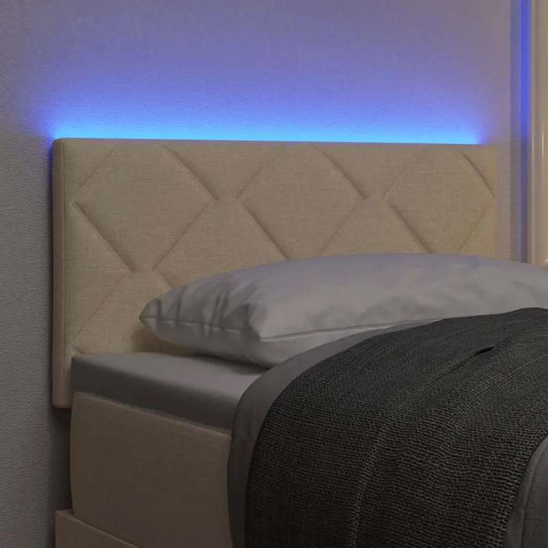 LED galvūgalis Kreminė 80 cm audinys