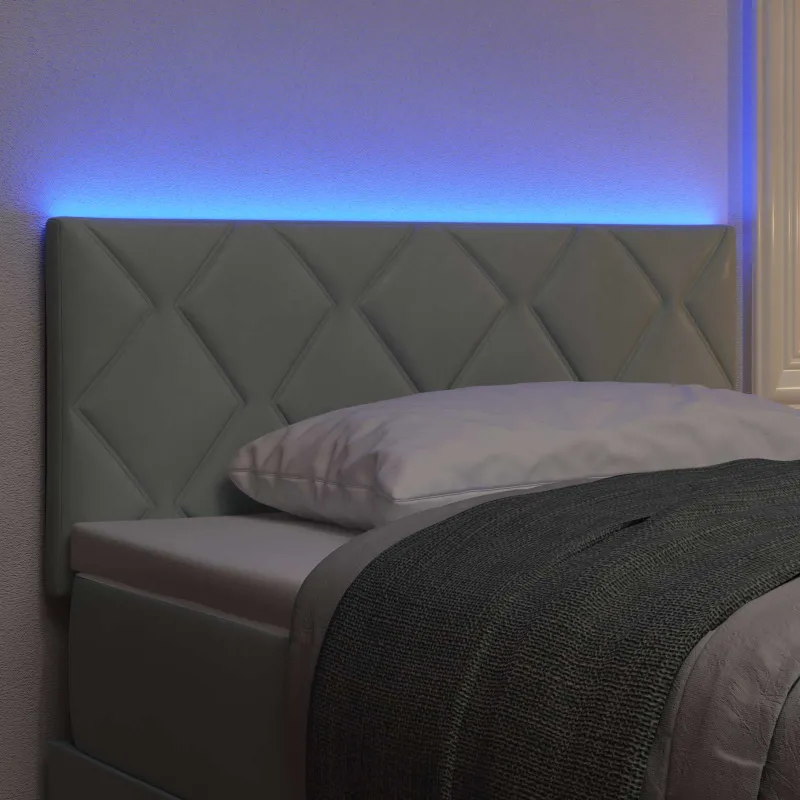 LED galvūgalis Šviesiai pilka 90 cm Aksomas