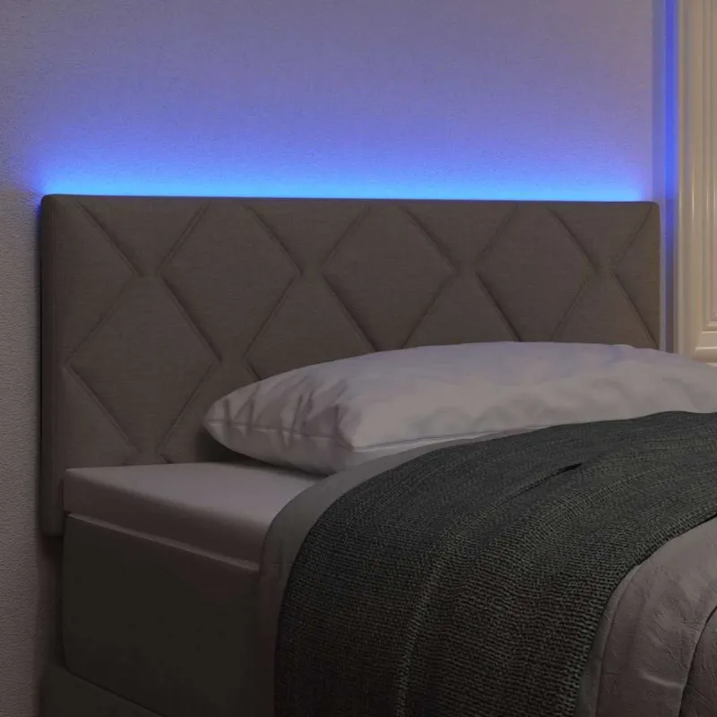 LED galvūgalis Taupe 100 cm audinys