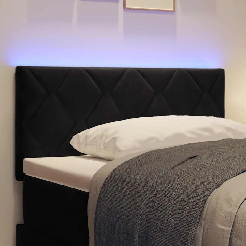 LED galvūgalis Juodas 100 cm Aksomas