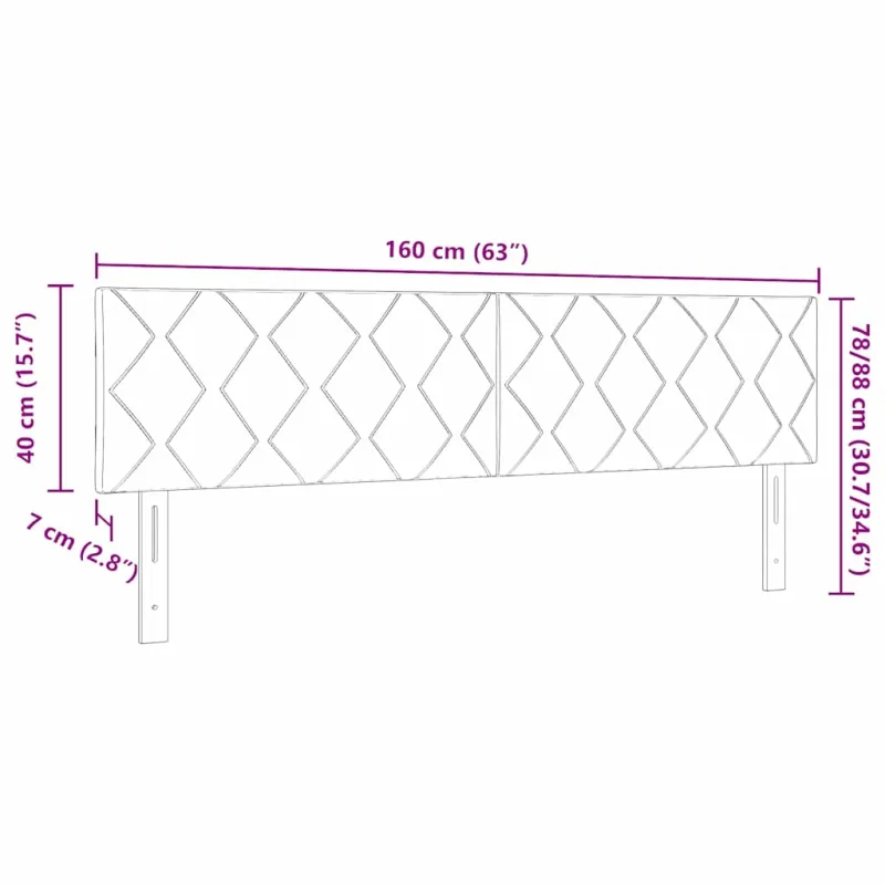 LED galvūgalis Rožinė 160 cm Aksomas